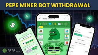 Pepe Miner Bot Diamond Today  New Telegram Mining Bot  Pepe Miner Bot Withdrawal USDT ✅🤑 [upl. by Enelia]