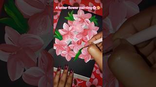 A Latter Flowers Painting🌸🎨shorts flowerart painting youtubeshorts [upl. by Haisi532]