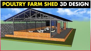 Poultry Farm Shed Design  Poultry Farming Business Plan [upl. by Hgeilhsa]