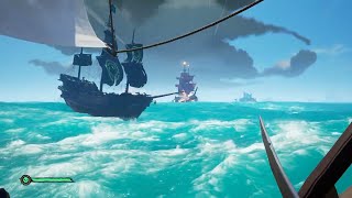 Sea of Thieves  Solo Sloop and Ghost Galleon vs Burning Blade [upl. by Merp455]