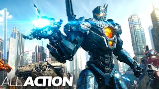 Jaegers vs MegaMonster  Pacific Rim Uprising  All Action [upl. by Aiuqet612]