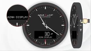 Azan Display Setting  ALFAJR ANADIGI CLOCK [upl. by Barimah]