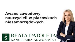 Awans zawodowy nauczyciela w placówce niesamorządowej  zasady [upl. by Salmon]