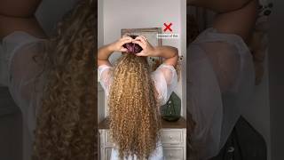 Volume half up half down hairstyle curlyhair curlyhairstyles hair [upl. by Heddie458]