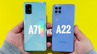 Samsung Galaxy A22 vs Samsung Galaxy A71 [upl. by Ykcir]