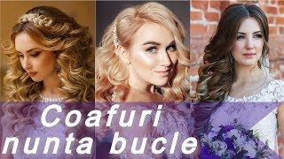 Top 20 💐 idei de coafuri nunta bucle [upl. by Aseena]