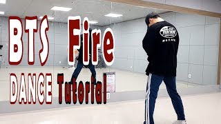 Dance Tutorial BTS  Fire Count  Mirrored 안무배우기 [upl. by Htebirol]