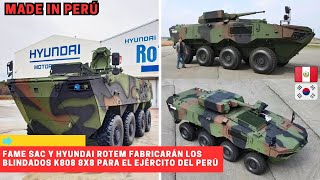 Fame SAC y Hyundai Rotem fabricarán los blindados K808 8x8 para el Ejército del Perú peru [upl. by Cindie]