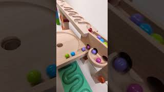 marble Run Race ASMR 151 Wooden Wave Course Colorful Marbles marblerun marblerunrace asmr [upl. by Aihceyt]