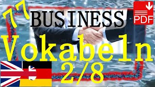 77 englische Business Vokabeln lernen 2 für Job  Arbeit [upl. by Danas]