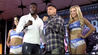 DEONTAY WILDER v CHRIS ARREOLA  OFFICIAL FACE TO FACE STAIR DOWN  WBC WORLD CHAMPIONSHIP BOXING [upl. by Ardnaeed]