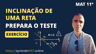 GEOM ANALÍTICA 11º Como determinar a inclinação de uma reta declive negativo  Exercício de teste [upl. by Wolfgram948]