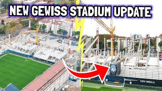 WOW AMAZING New Gewiss Stadium Renovations Update Precast Installation at New Curva Sud Morosini [upl. by Egreog]