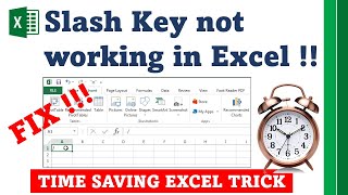 Fix Slash Key Not Working in Excel  How to ENABLE SLASHES    in EXCEL [upl. by Zared]