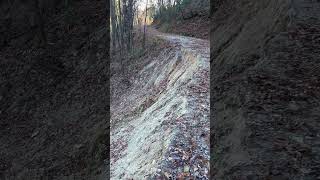 Damage to forest service road 210 at Spence Ridge trail Linville Gorge chiefsholsters hiking wnc [upl. by Latini549]