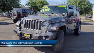 2020 Jeep Wrangler Unlimited Sport S Sport Utility Hanford Visalia Porterville Lemoore Tulare [upl. by Iddo]