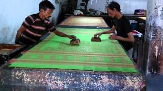 Hand block printing with wooden blocks in delhi india [upl. by Lay36]