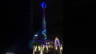 festivaloflights berlin germany fyp alexanderplatz tower water dance fun weekend [upl. by Vallonia320]