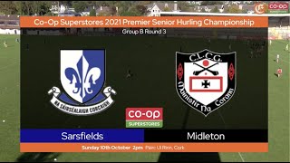 Sarsfields v Midleton  Cork Premier Senior Hurling Championship [upl. by Leribag900]