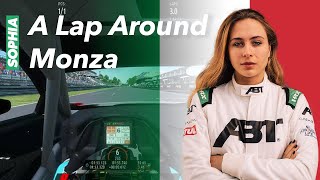 SOPHIA FLOERSCH  A LAP IN Monza  Track guide  SIM  real life  rfactor 2  Audi GT3 R8 LMS  DTM [upl. by Nissie292]