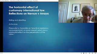 Nevsun v Arraya Customary international law and horizontal effect [upl. by Kokaras]