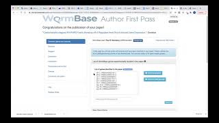 WormBase Webinar 7 Author First Pass amp Textpresso [upl. by Ayortal]