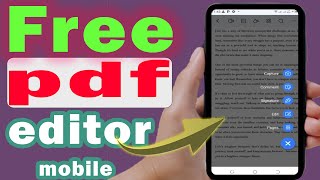 Free pdf text editor for android 100 FREE APP [upl. by Dnomder]