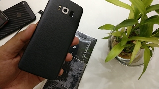 DBrand Leather Skin Review Demo on Galaxy S8 [upl. by Sibylle739]