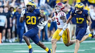 Kalel Mullins scores gamewinning touchdown run to power Michigan Wolverines past USC Trojans [upl. by Olonam]