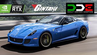 FORZA HORIZON 5 DDE GINTANI F1 FERRARI 599 GTO MAX SETTINGS GAMEPLAY [upl. by Aihtnyc230]