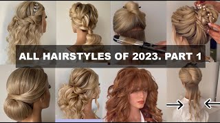 All hairstyle tutorials by Andreeva Nata 2023 Part 1 [upl. by Sigler]