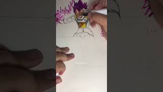 Colouring my old Vegeta ultra ego drawing [upl. by Worden]