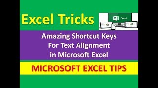 Amazing Shortcut Keys for Text Alignment in Microsoft Excel Urdu  Hindi [upl. by Ailahs]