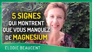 5 SIGNES qui montrent que vous manquez de MAGNESIUM [upl. by Nevet]