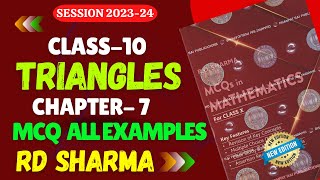 RD Sharma MCQs Examples Solutions Class 10 Chapter 7 Triangles Multiple Choice Questions [upl. by Oatis]