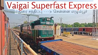 FULL JOURNEY 12636 MADURAI  CHENNAI EGMORE VAIGAI SF EXPRESS LHB TRACK SOUNDS 3 INDIAN RAILWAYS [upl. by Gasperoni]