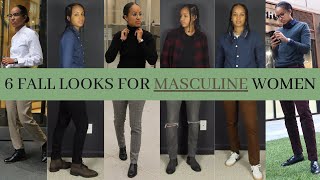 6 Outfits for FALL for MASCULINE Women  STUD BUTCH TOMBOY ANDROGYNOUS STEM UNISEX LOOKBOOK [upl. by Zahavi]