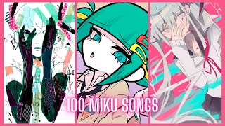 100 HATSUNE MIKU SONGS [upl. by Baillie780]