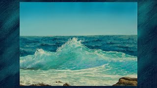 Mediterranean Seascapes  Painting Translucent Ocean Waves In Acrylic [upl. by Kuster397]