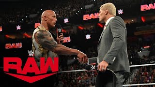 FULL SEGMENT Cody Rhodes and The Rocks story has just begun Raw highlights April 8 2024 [upl. by Smaoht226]