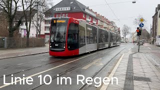 Linie 10 im Regen Haltestelle Bei den drei Pfählen [upl. by Ailahk646]