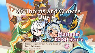 Of Thorns and Crowns Event  Day 4  ArlecchinoMualani  Platinum  13320 Score  Genshin Impact [upl. by Arekat]