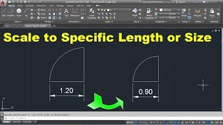 AutoCAD Scale to Specific Length  AutoCAD Scale to Specific Size [upl. by Aneehsar]