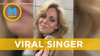 This unsuspecting subway singer has gone viral  Your Morning [upl. by Bannerman580]