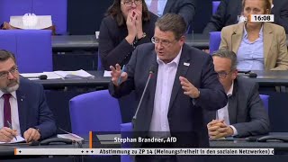 KURZINTERVENTION  STEPHAN BRANDNER  AFD  AM 18OKTOBER IM DEUTSCHEN BUNDESTAG IN BERLIN [upl. by Nosdrahcir237]