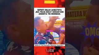 ANGGOTA POLISI TANTANG PRAJURIT TNI polisi polri tni tniad beritaterkini viralvideo shorts [upl. by Ahsatsana]