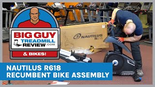 Nautilus R618 Recumbent Bike Assembly [upl. by Nilyaj]