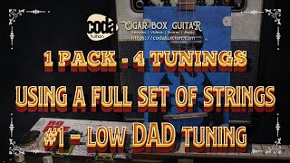 1 set  4 tunings how to use a 6 pack on a 3 string guitar 1  DAD Tuning [upl. by Lady]