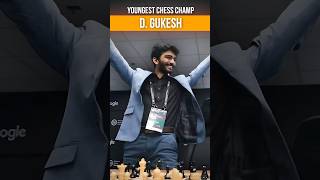 Gukesh became the youngest chess champion in the world chess gukesh news [upl. by Ehr]