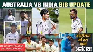 Top 10 Players to Watch in AUS vs IND 202425 🔥 indvsaus bordergavaskartrophy2024 [upl. by Yerok]